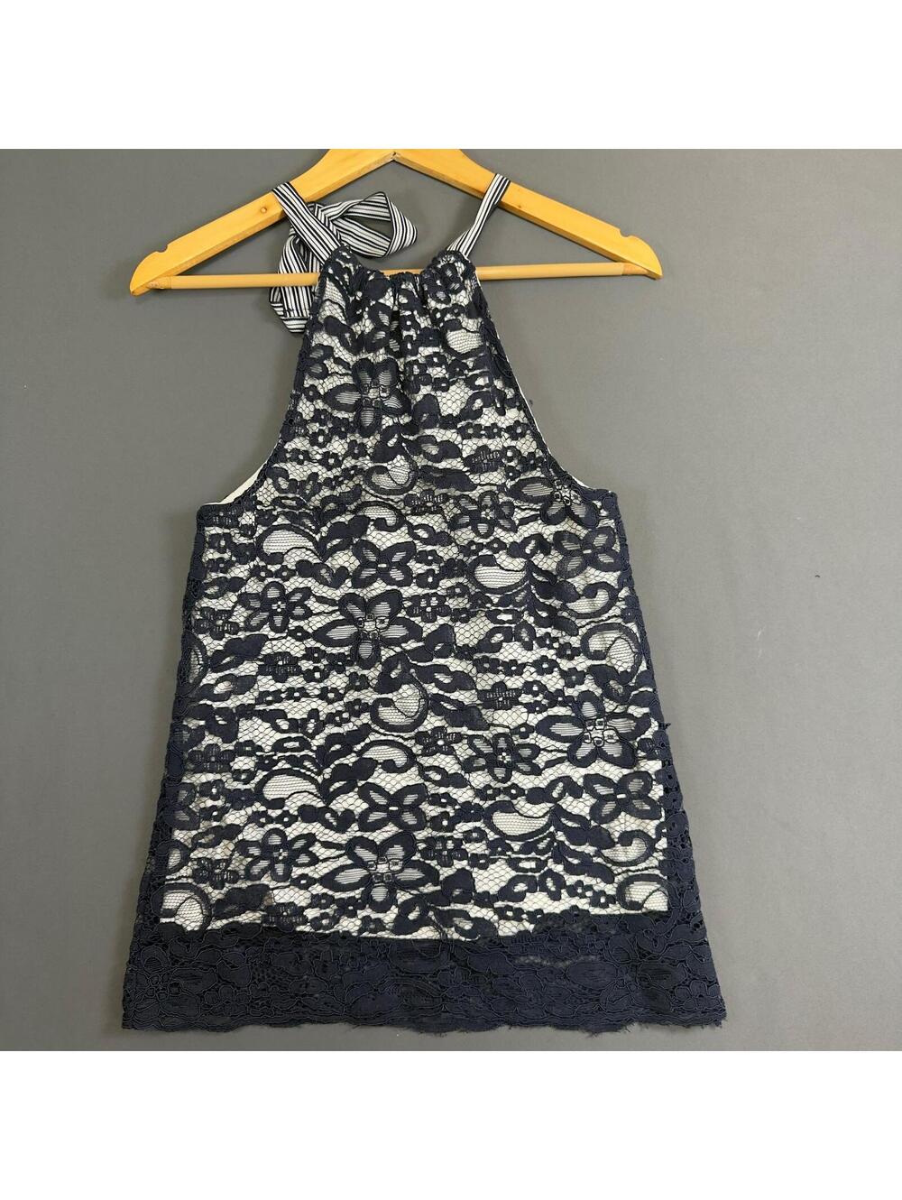 RW & Co Black Lace Halter Sling Dress XS